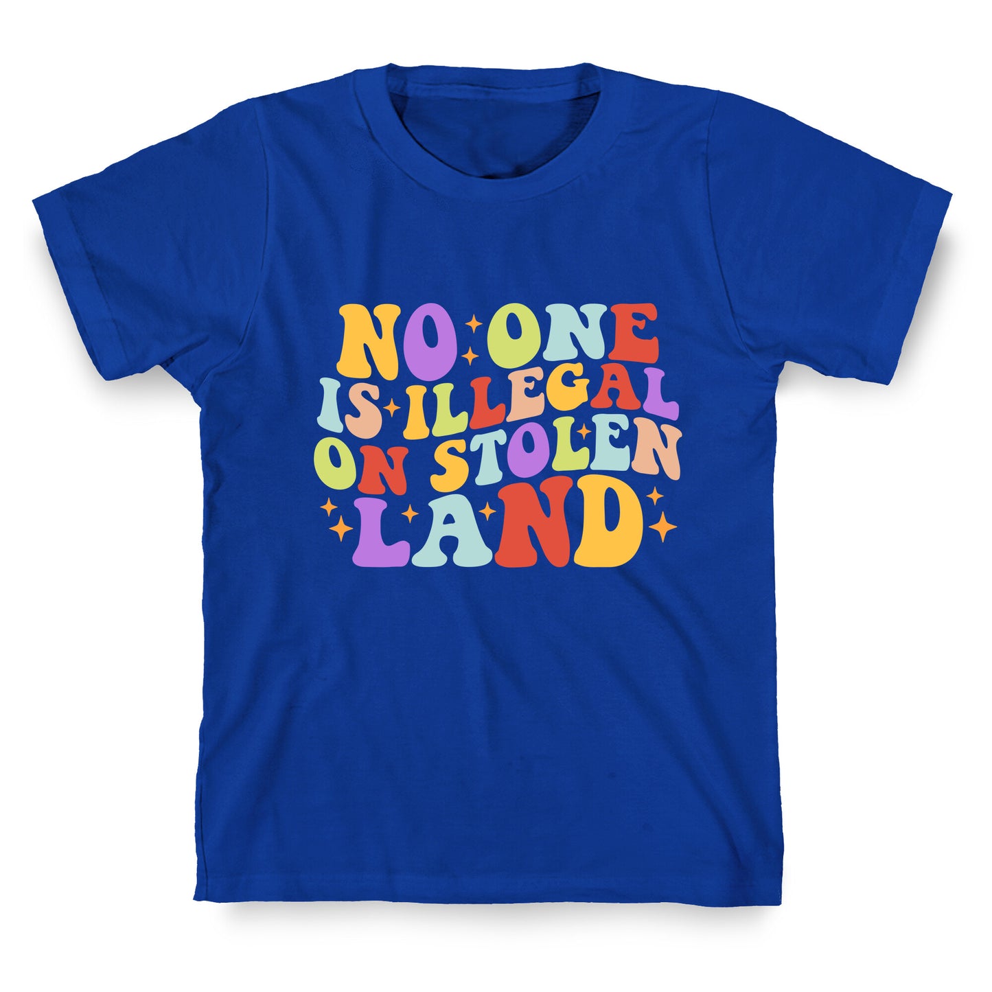 No One Is Illegal On Stolen Land Retro T-Shirt