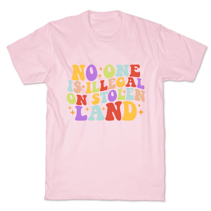 No One Is Illegal On Stolen Land Retro T-Shirt