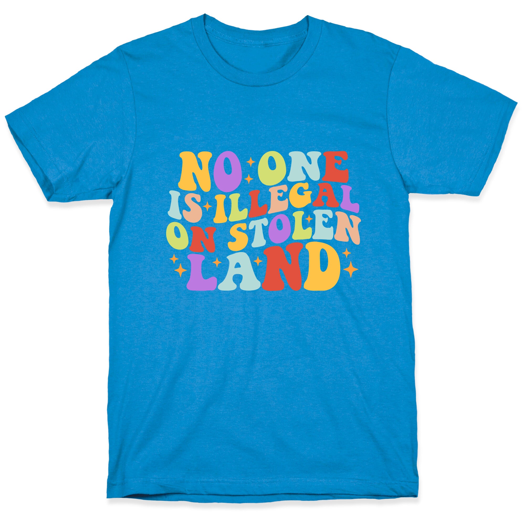 No One Is Illegal On Stolen Land Retro T-Shirt