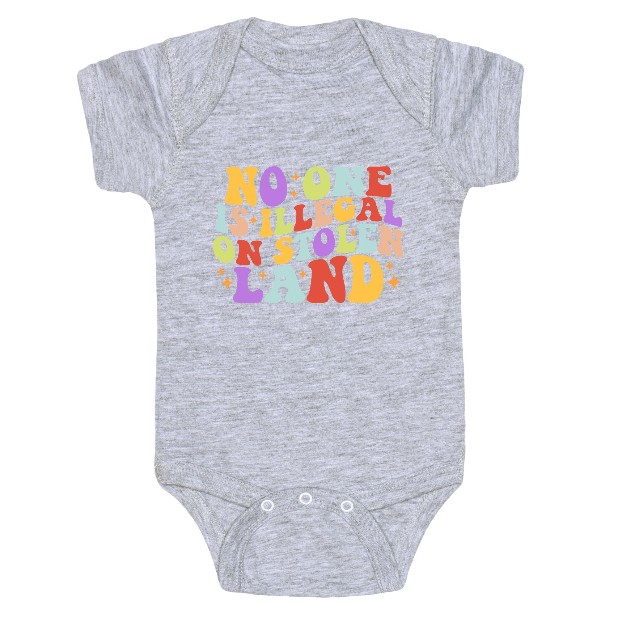 No One Is Illegal On Stolen Land Retro Baby One-Piece
