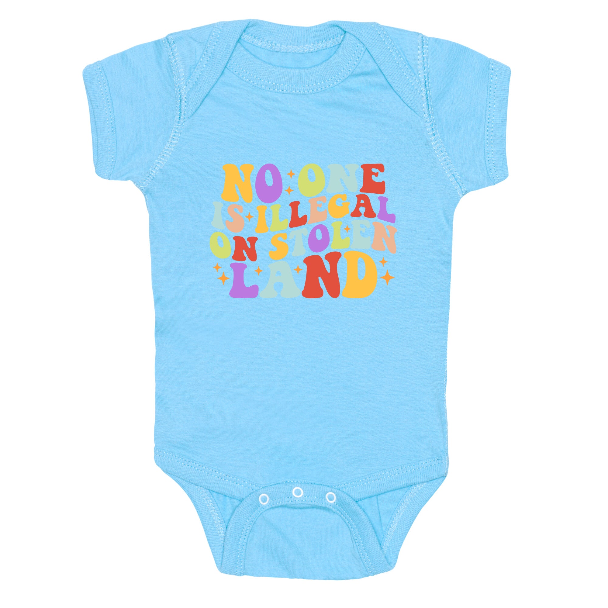 No One Is Illegal On Stolen Land Retro Baby One-Piece