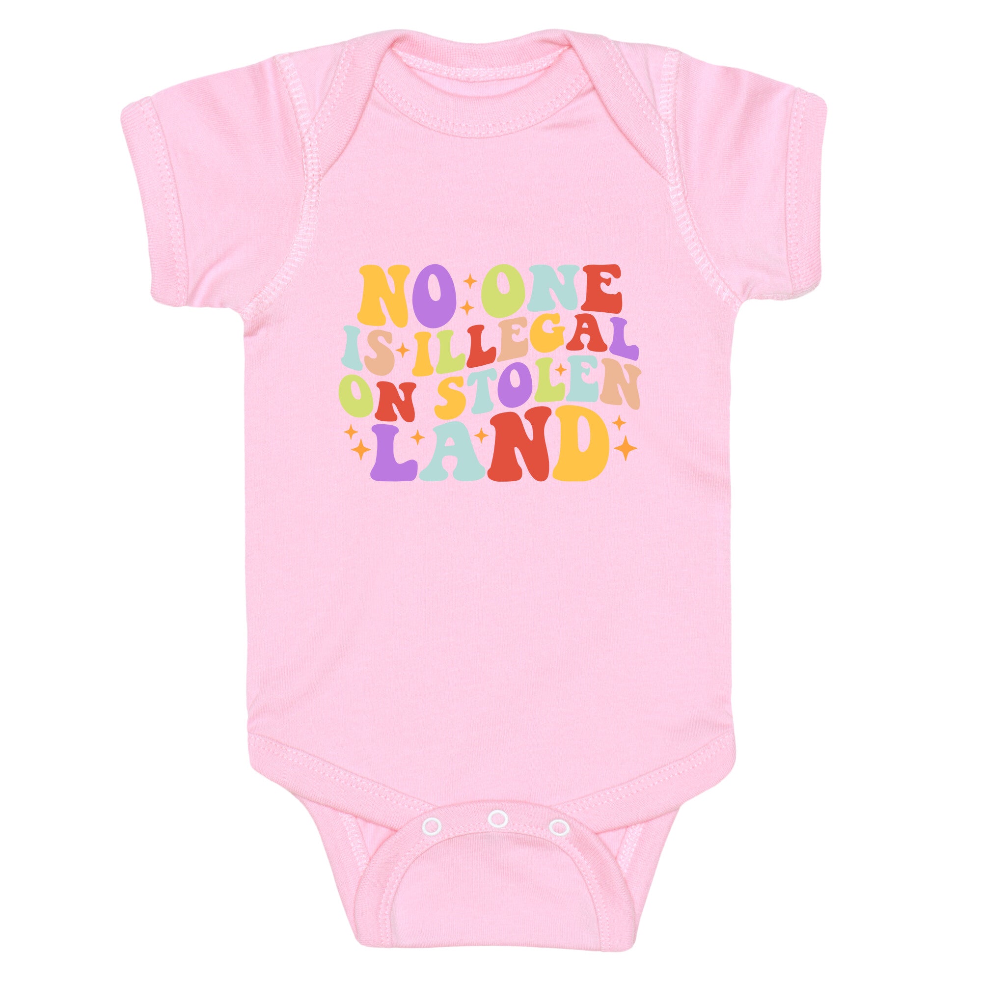 No One Is Illegal On Stolen Land Retro Baby One-Piece