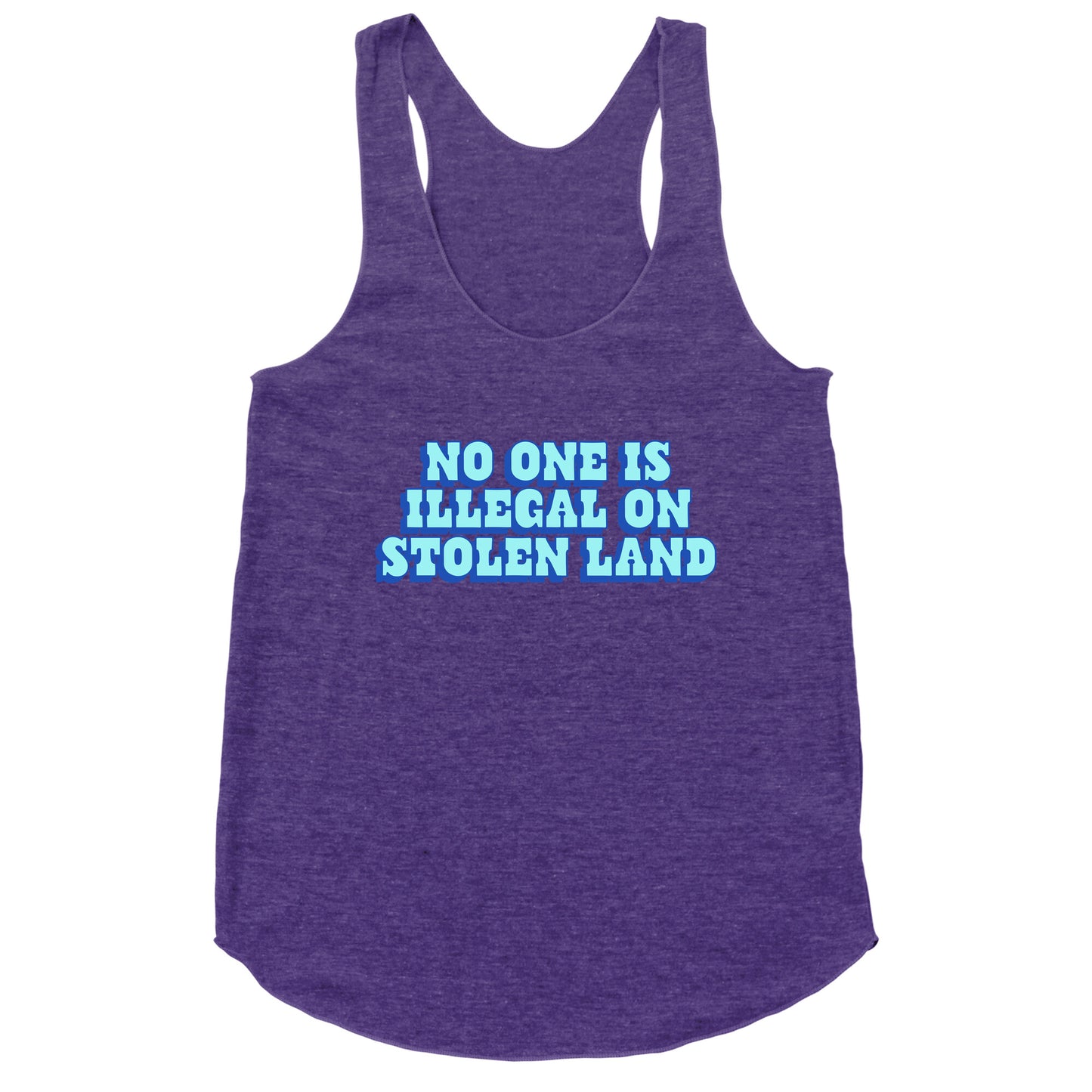 No One Is Illegal Racerback Tank