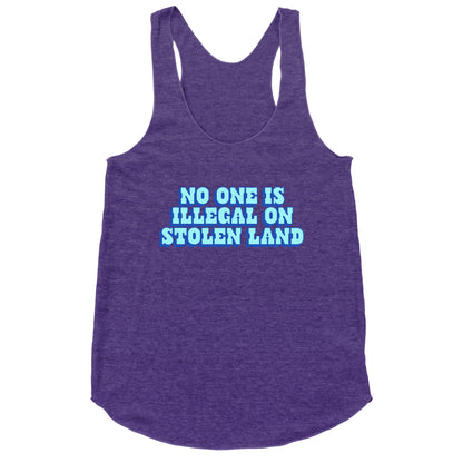 No One Is Illegal Racerback Tank