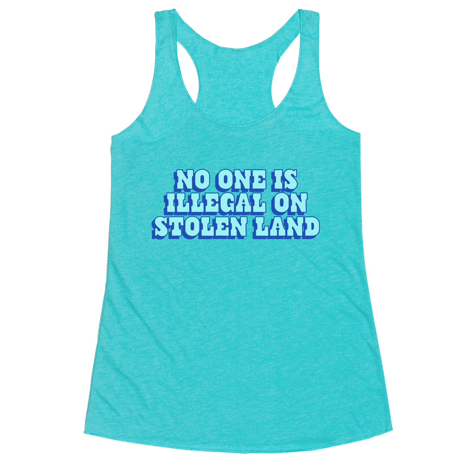 No One Is Illegal Racerback Tank