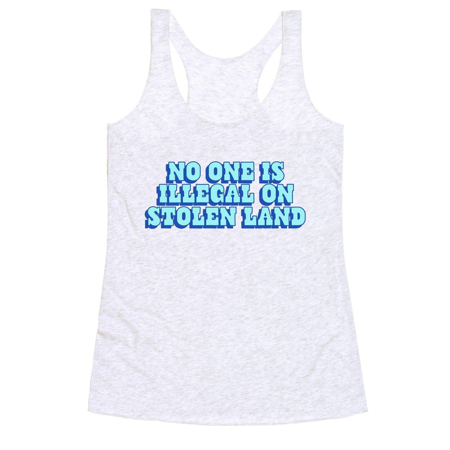 No One Is Illegal Racerback Tank