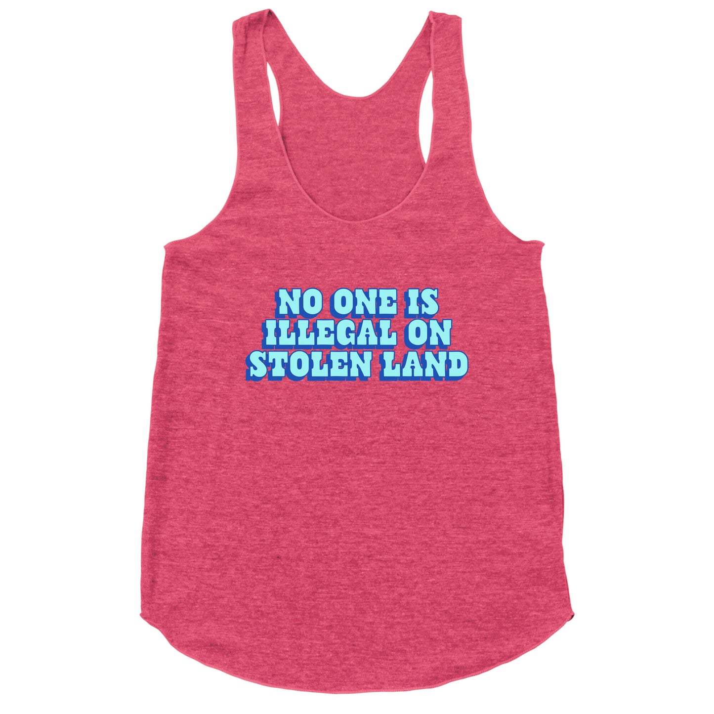 No One Is Illegal Racerback Tank