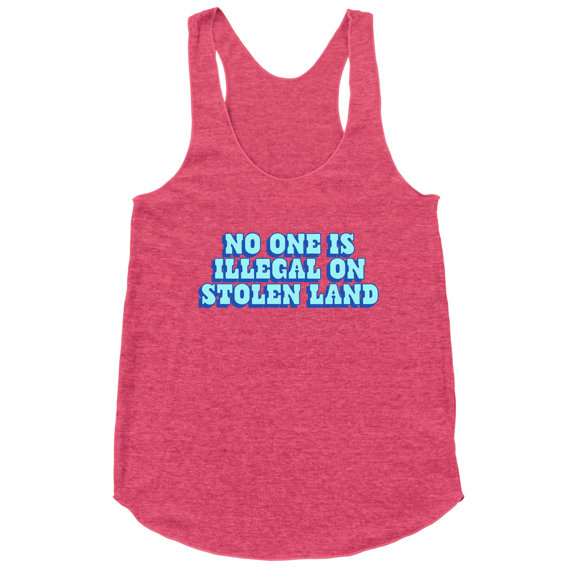No One Is Illegal Racerback Tank