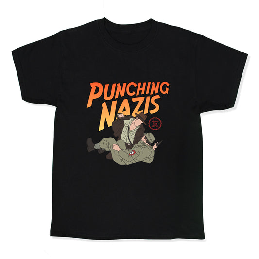 Punching Nazis Since 36 Kids Tee