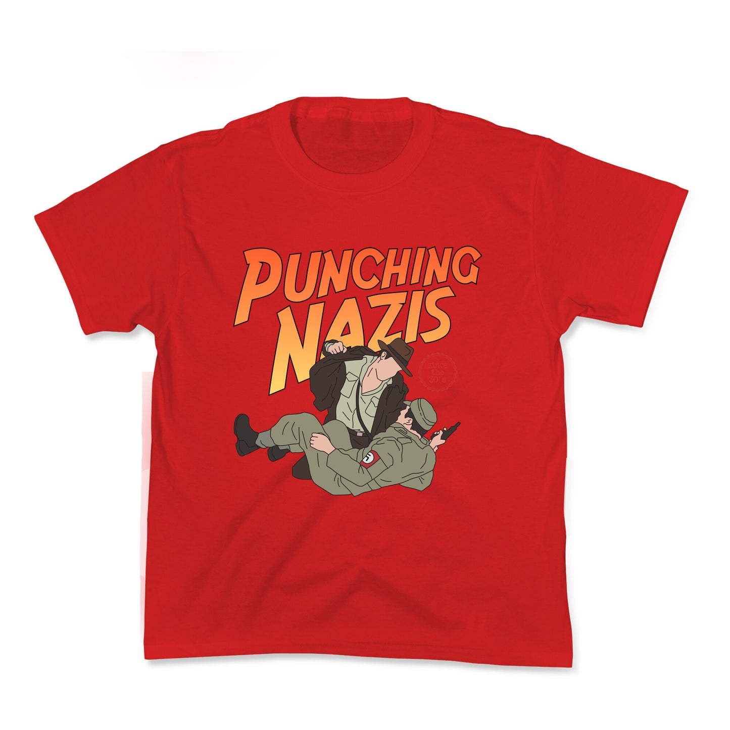 Punching Nazis Since 36 Kids Tee