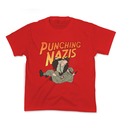 Punching Nazis Since 36 Kids Tee