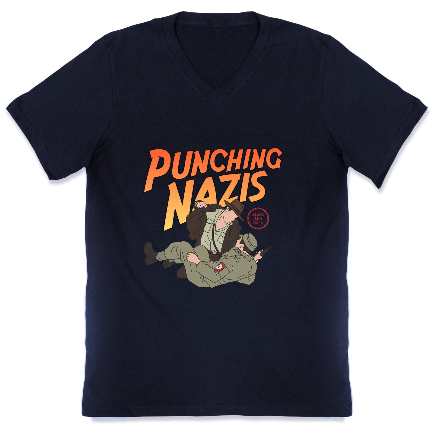 Punching Nazis Since 36 V-Neck