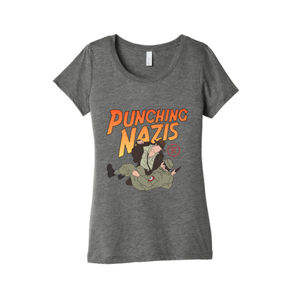 Punching Nazis Since 36 Womens Triblend Tee