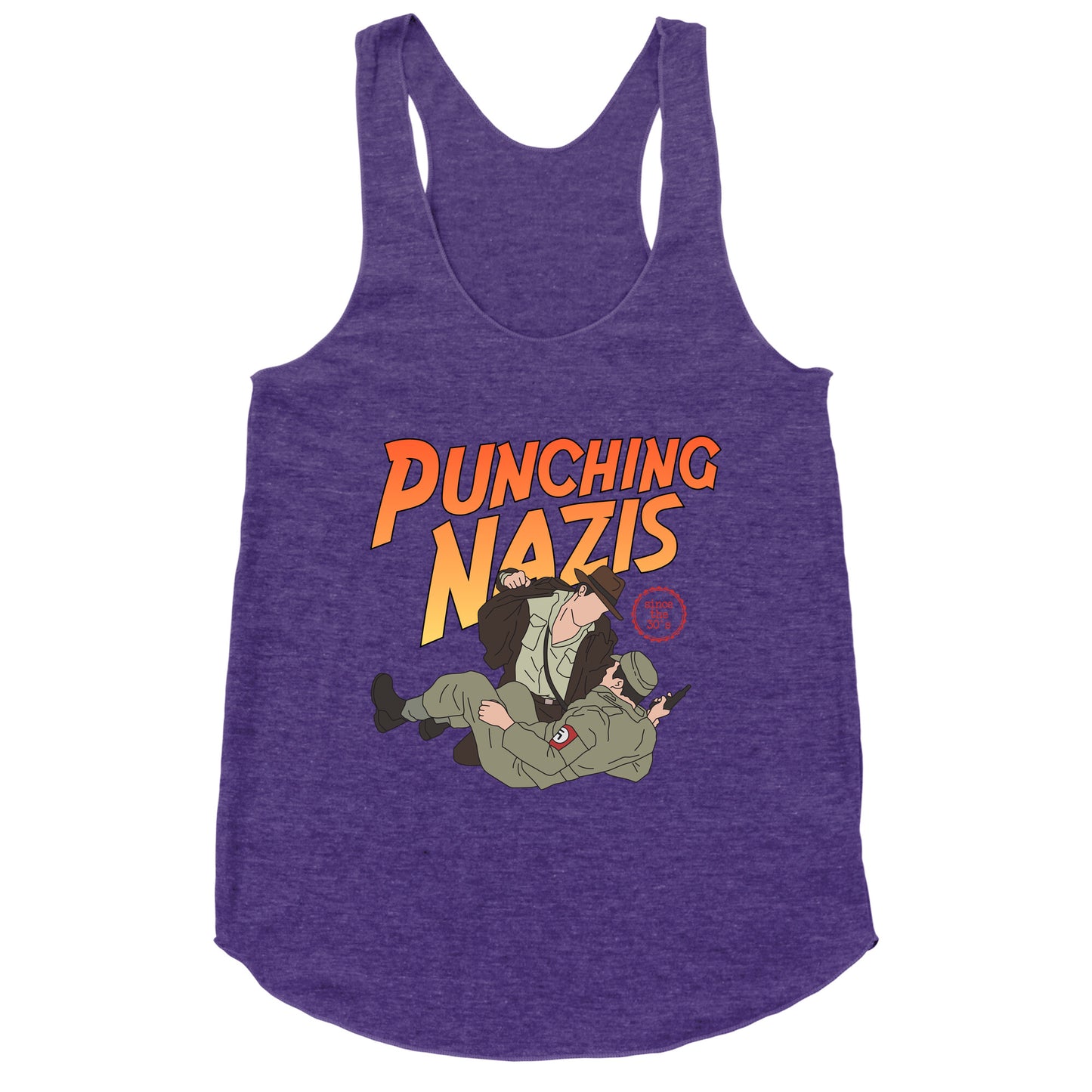 Punching Nazis Since 36 Racerback Tank
