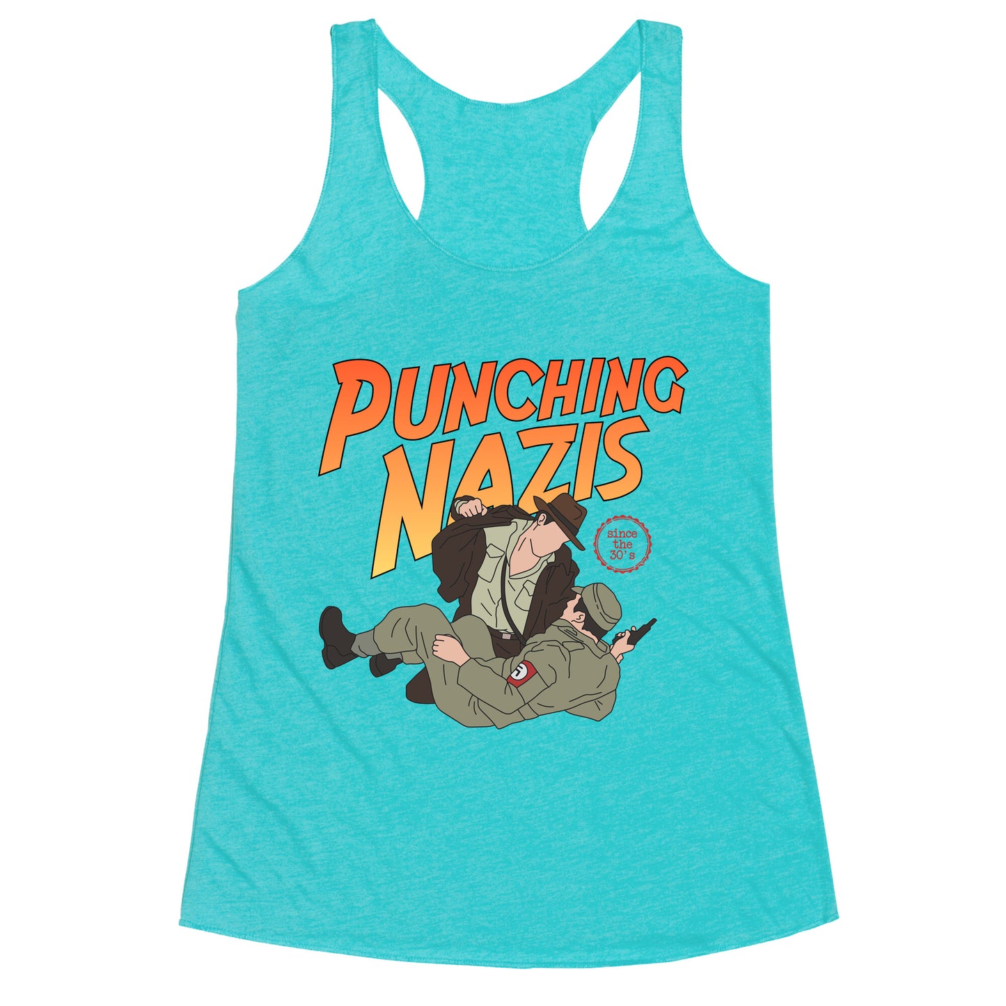 Punching Nazis Since 36 Racerback Tank