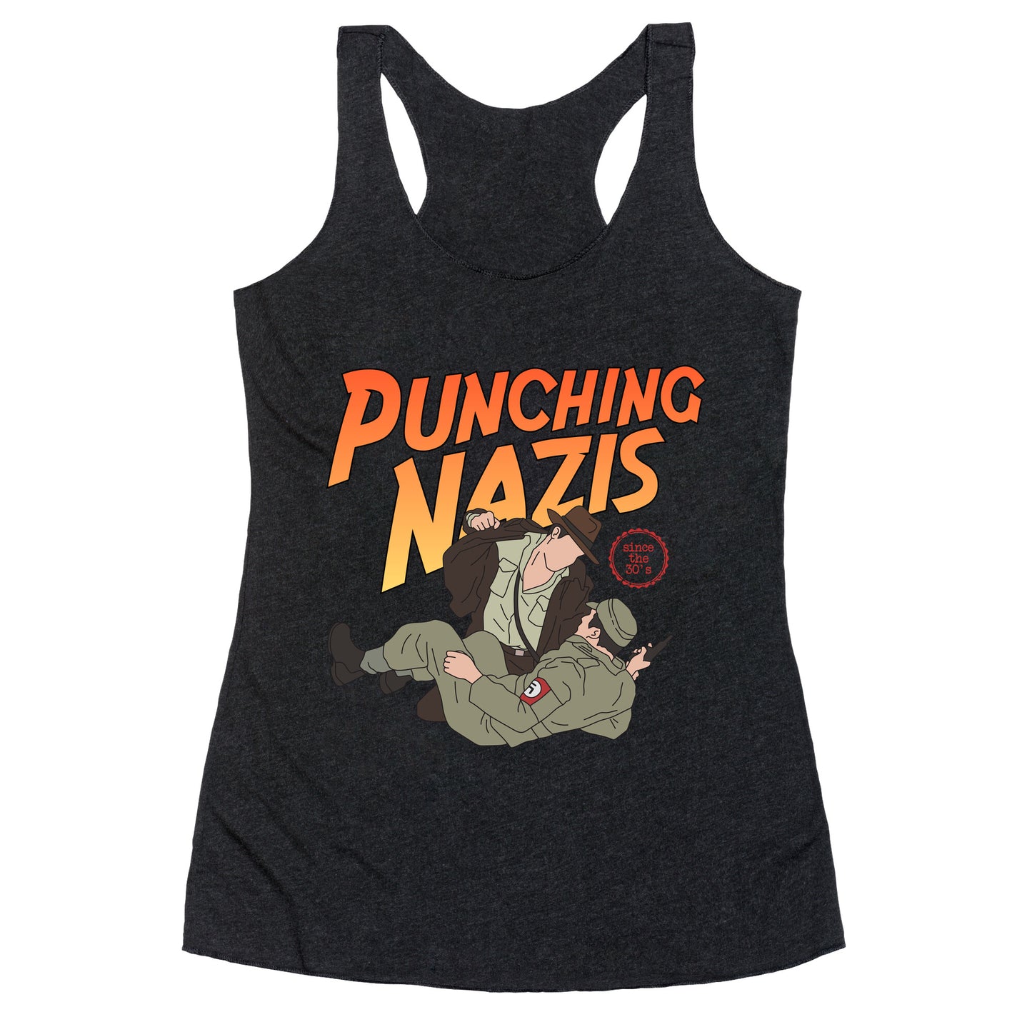 Punching Nazis Since 36 Racerback Tank