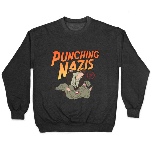 Punching Nazis Since 36 Crewneck Sweatshirt