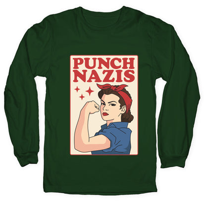 Punch Nazis Longsleeve Tee