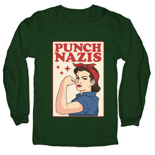 Punch Nazis Longsleeve Tee