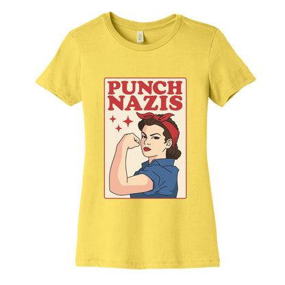 Punch Nazis Womens Cotton Tee