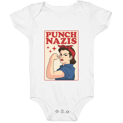 Punch Nazis Baby One-Piece