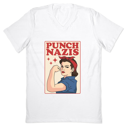Punch Nazis V-Neck