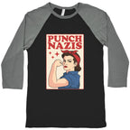 Punch Nazis Baseball Tee