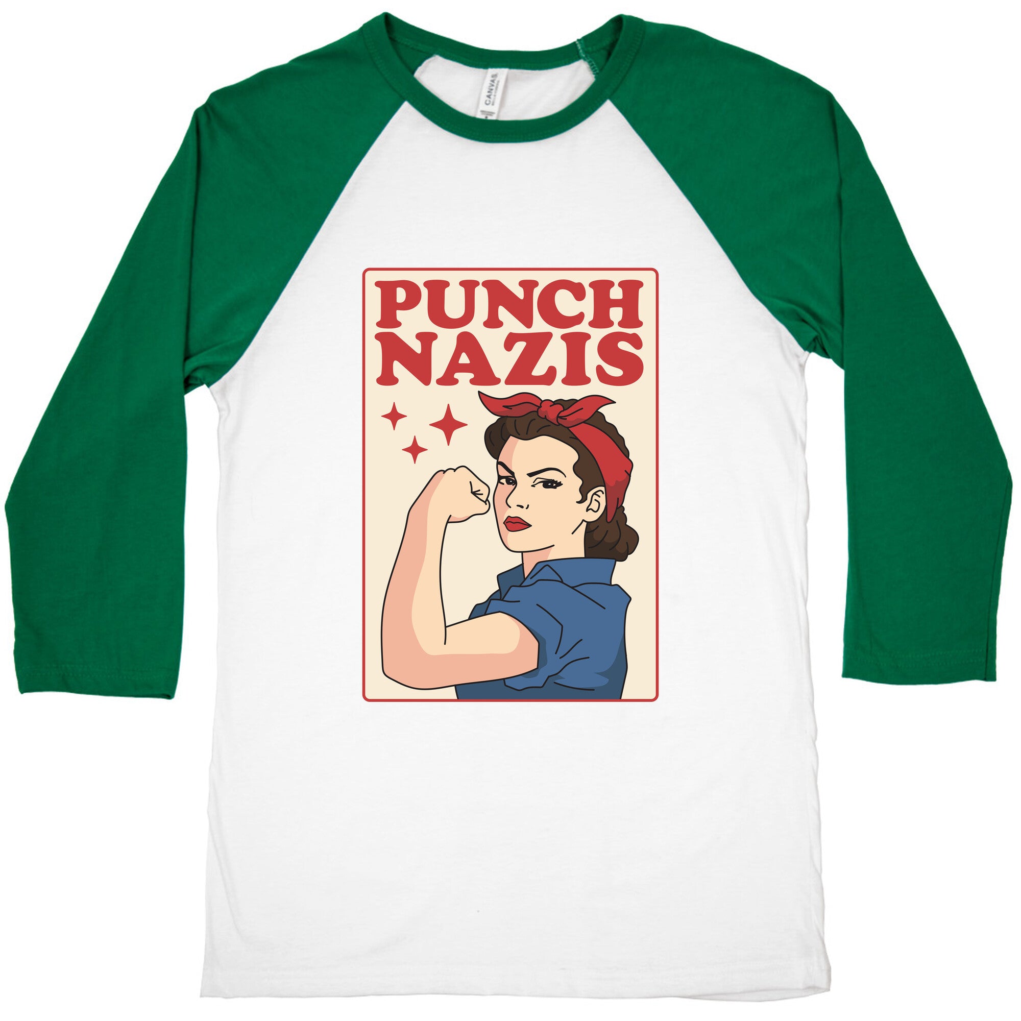Punch Nazis Baseball Tee