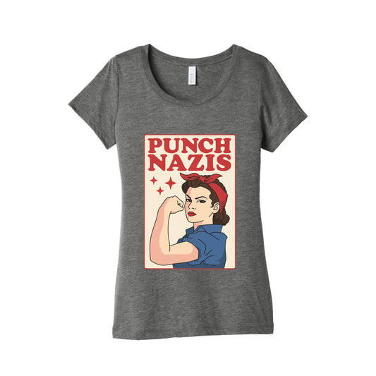 Punch Nazis Womens Triblend Tee