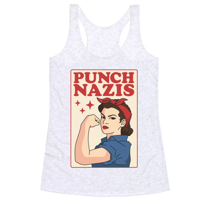 Punch Nazis Racerback Tank