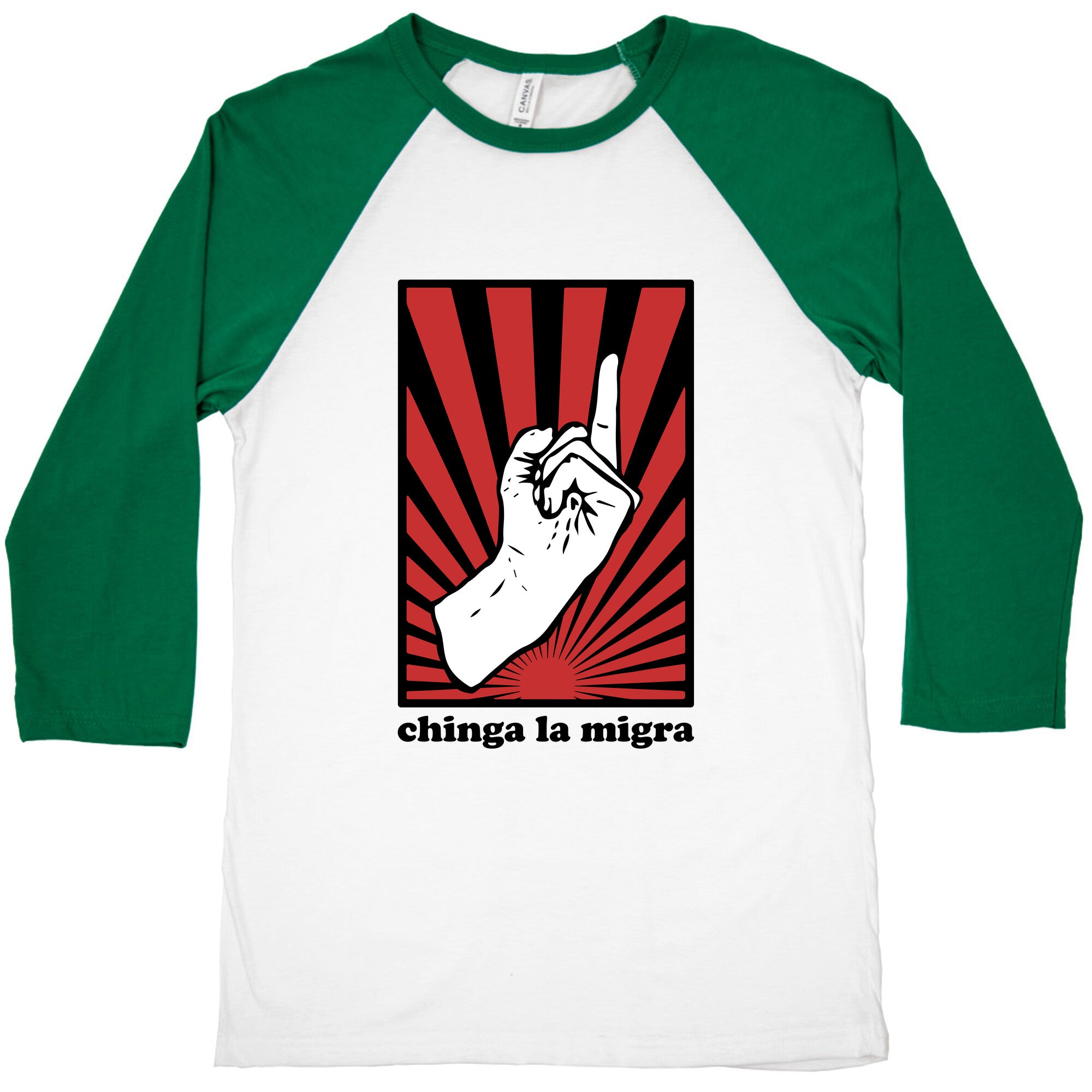 Chinga La Migra Baseball Tee