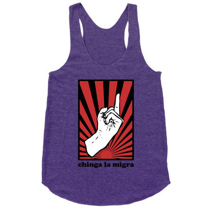 Chinga La Migra Racerback Tank