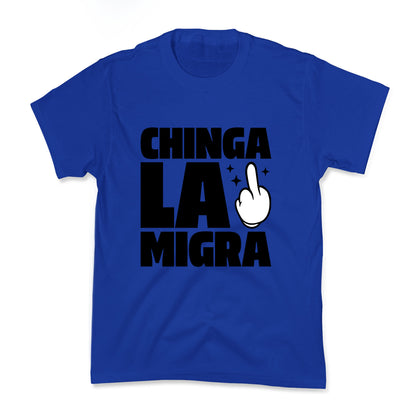 Chinga La Migra Finger Kids Tee