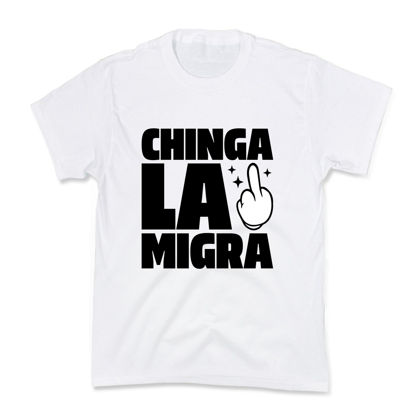 Chinga La Migra Finger Kids Tee