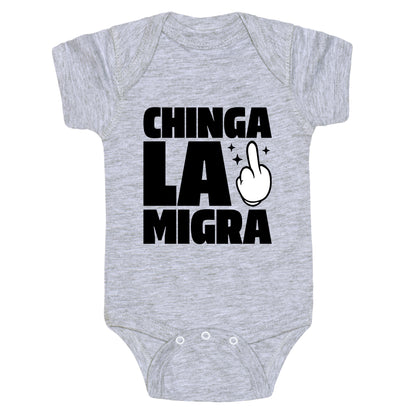 Chinga La Migra Finger Baby One-Piece