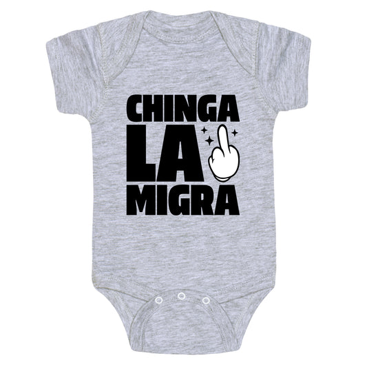 Chinga La Migra Finger Baby One-Piece