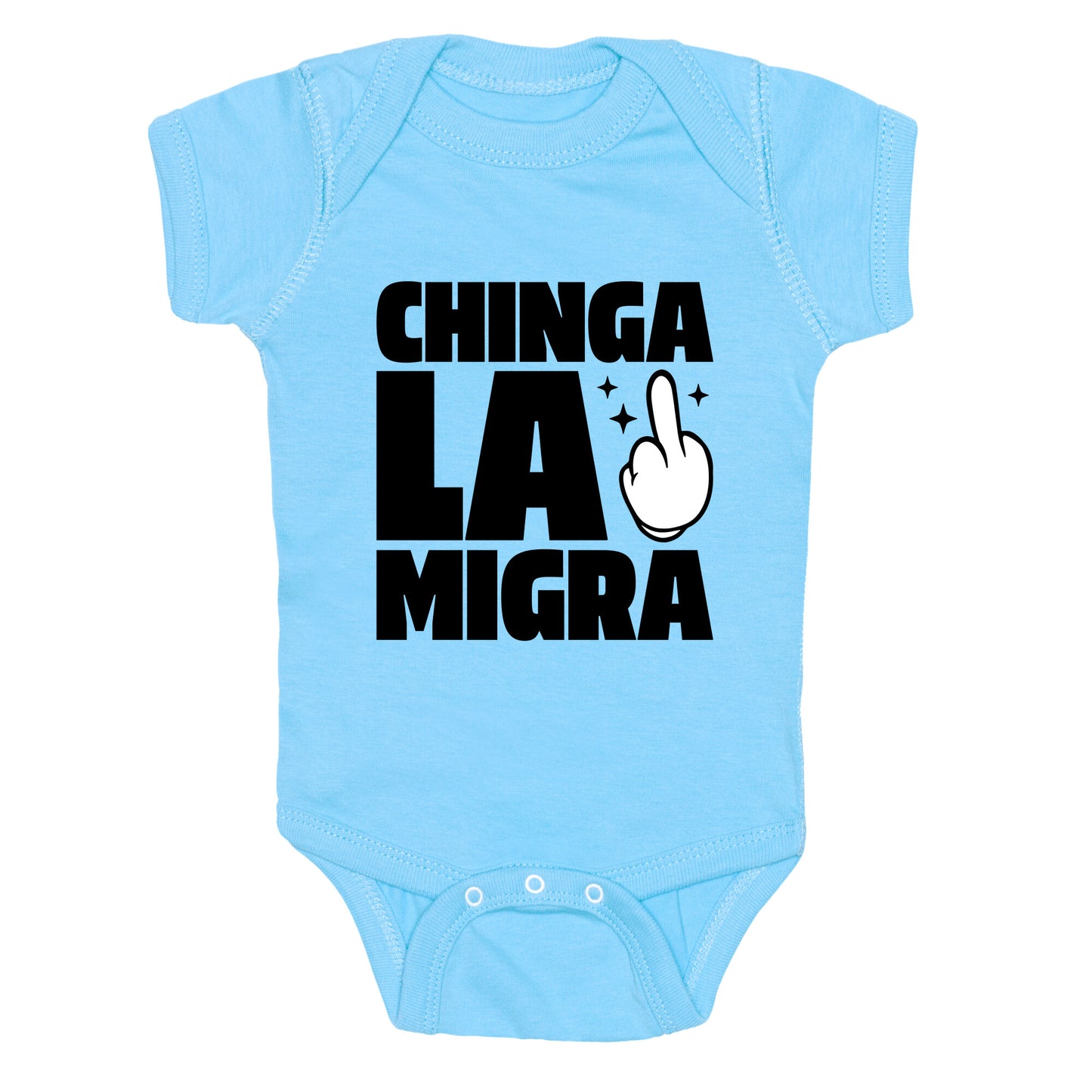 Chinga La Migra Finger Baby One-Piece