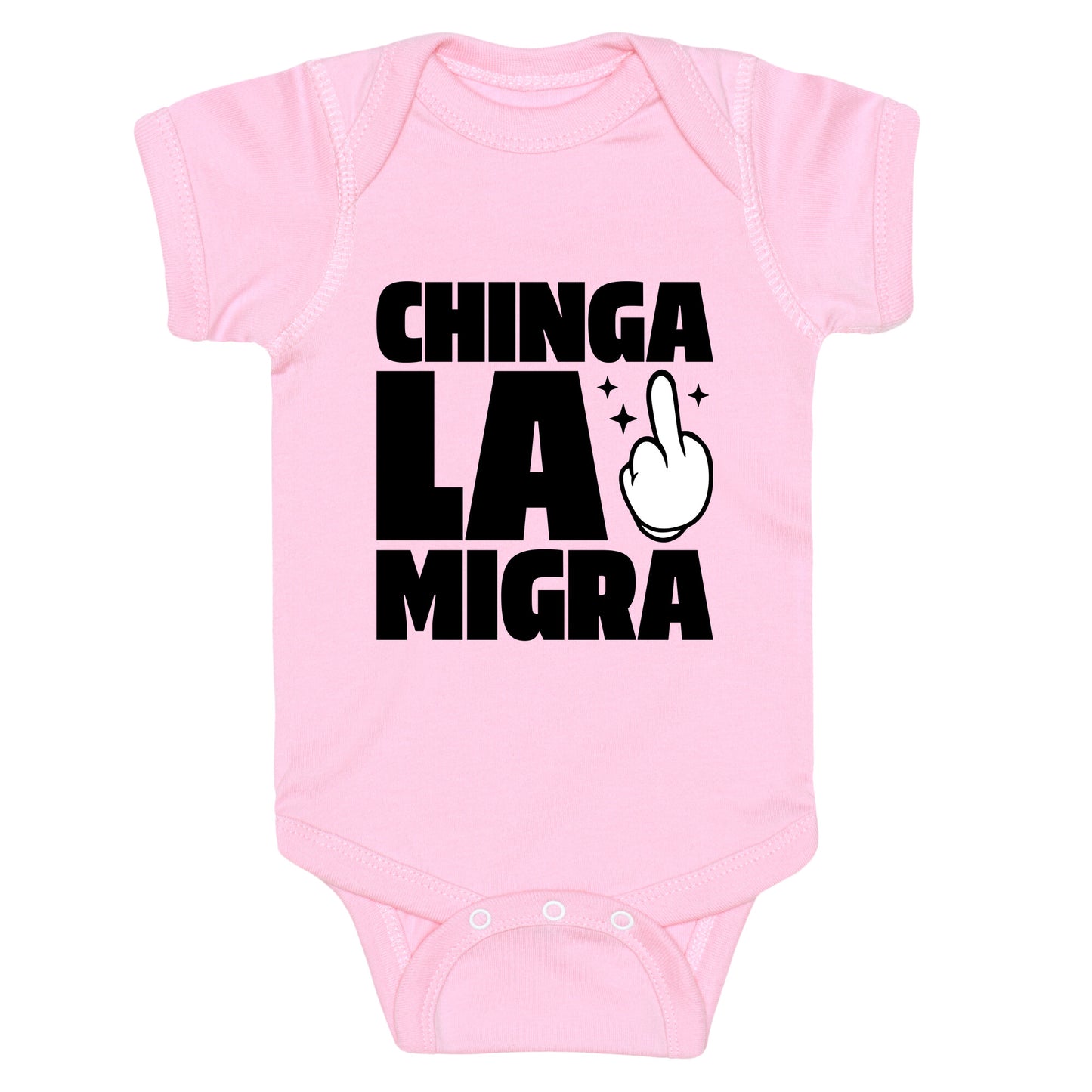 Chinga La Migra Finger Baby One-Piece