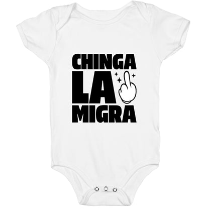 Chinga La Migra Finger Baby One-Piece