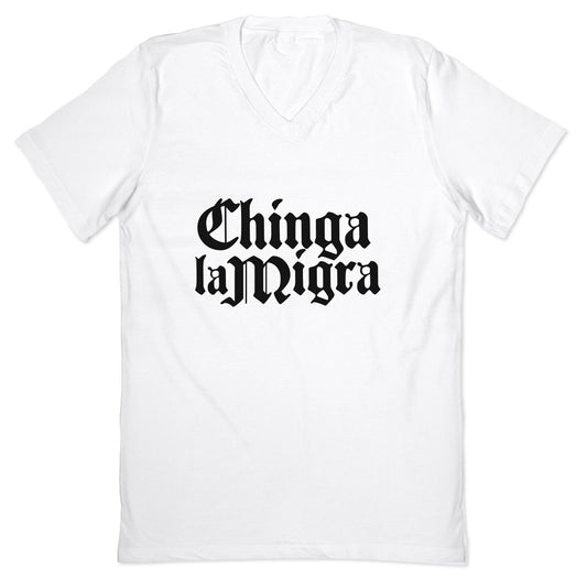 Chinga La Migra Fuck ICE V-Neck