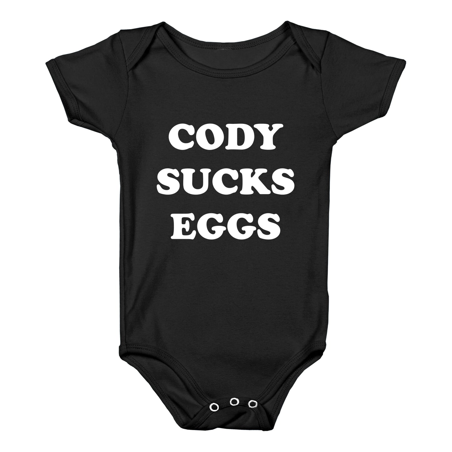 Cody Sucks Eggs Baby One-Piece