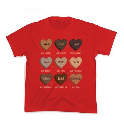 Celebrating Black History Leaders Kids Tee