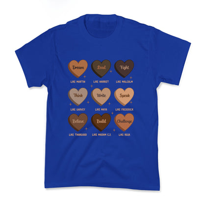 Celebrating Black History Leaders Kids Tee