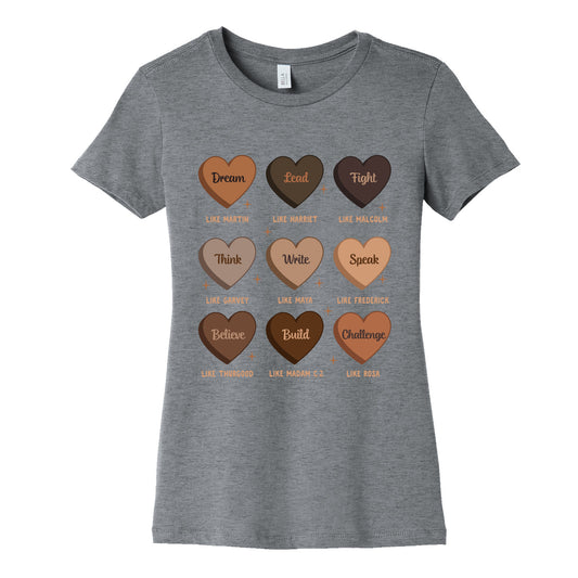 Celebrating Black History Leaders Womens Cotton Tee