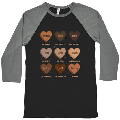 Celebrating Black History Leaders Baseball Tee