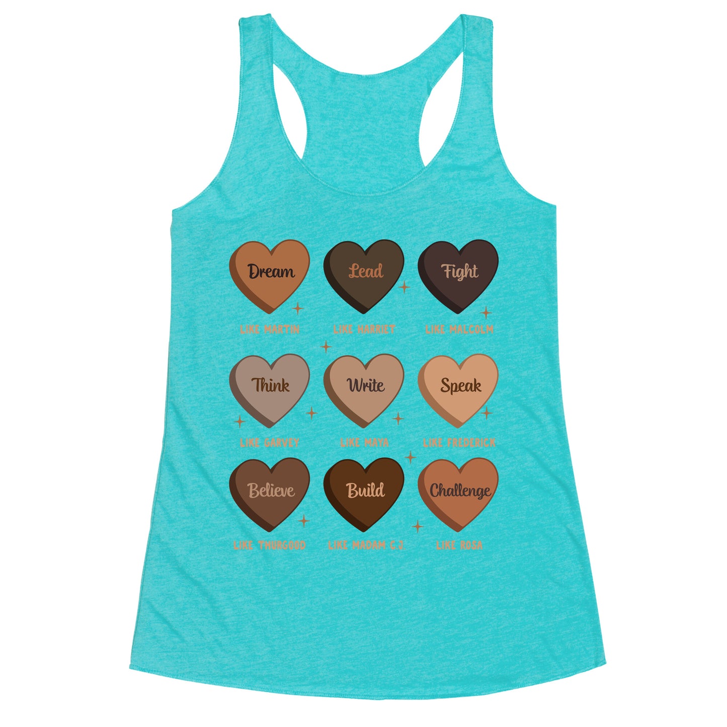 Celebrating Black History Leaders Racerback Tank