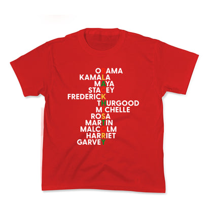 Black History Month Leaders Kids Tee