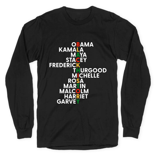 Black History Month Leaders Longsleeve Tee