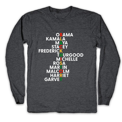 Black History Month Leaders Longsleeve Tee