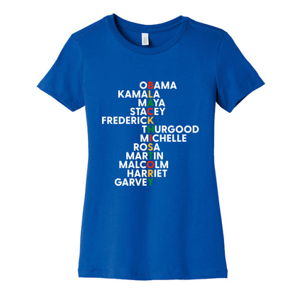 Black History Month Leaders Womens Cotton Tee